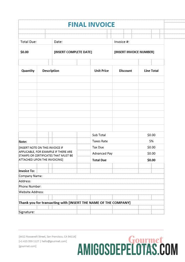 realista Modelo de fatura final